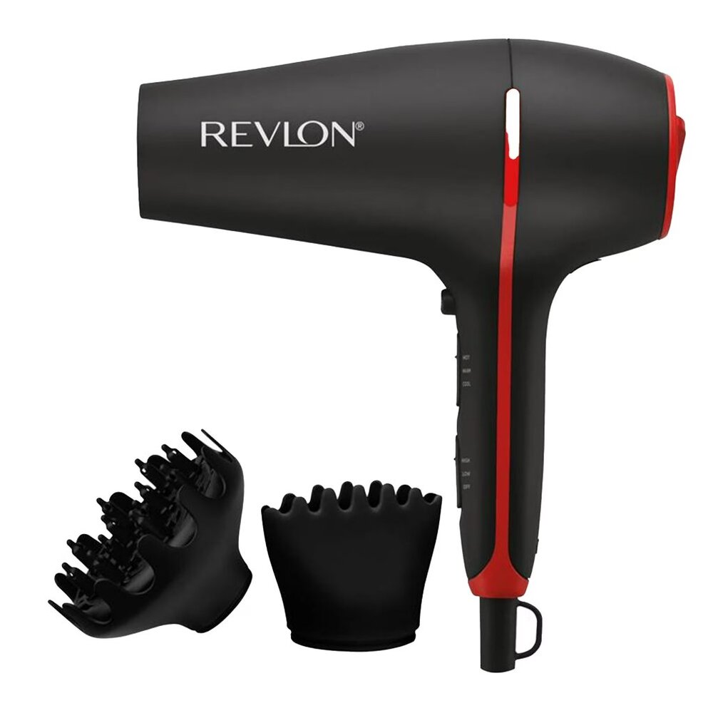 Revlon Smoothstay Coconut Oil-Infused Ceramic Hair Dryer with Diffuser